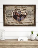 Mon Homme Ready To Hang Landscape Canvas white 14x11in