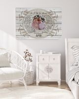 Personalized Custom As I Sit In Heaven With Photo Memorial Canvas Art FC53 Ready To Hang Landscape Canvas white 14x11in