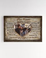 Mon Homme Ready To Hang Landscape Canvas white 14x11in