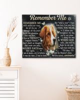 Personalized Custom Remember Me Dog Cat Pet Memorial Canvas Art Poster DC22 Ready To Hang Landscape Canvas white 14x11in