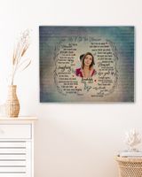 Personalized Custom As I Sit In Heaven Poem Butterfly Memorial Canvas Art FC43 Ready To Hang Landscape Canvas white 14x11in