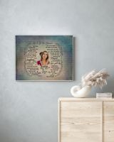Personalized Custom As I Sit In Heaven Poem Butterfly Memorial Canvas Art FC43 Ready To Hang Landscape Canvas white 14x11in