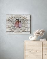 Personalized Custom As I Sit In Heaven With Photo Memorial Canvas Art FC53 Ready To Hang Landscape Canvas white 14x11in