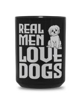 Real Men Love Dogs Black Mug 15oz black 15oz