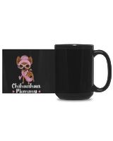 Pink Chihuahua Momy Black Mug 15oz black 15oz
