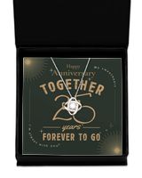 Personalized Anniversary By Years Gifts For Couples - Best Gifts For Wife From Husband - Luxury Wedding Anniversary Gifts Idea - Wishes Message For Her - Marriage Day Message - Forever To Go Love Knot Silver Necklace no-gift-wrap standard-box