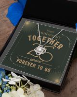 Personalized Anniversary By Years Gifts For Couples - Best Gifts For Wife From Husband - Luxury Wedding Anniversary Gifts Idea - Wishes Message For Her - Marriage Day Message - Forever To Go Love Knot Silver Necklace no-gift-wrap standard-box