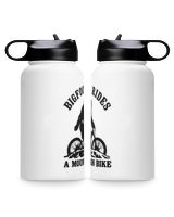 Bigfoot Rides A Mountain Bike Premium Water Bottle white 12oz