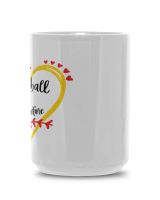 Softball Is My Valentine Mugs- Valentine Mug- For Softball Lovers White Mug 15oz white 15oz