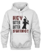 Hey Batter Swing- Softball T-shirts, Hoodies, Long Sleeved Unisex Premium Hoodie white s