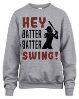 Hey Batter Swing- Softball T-shirts, Hoodies, Long Sleeved Unisex Premium Crewneck Sweatshirt sport-grey s