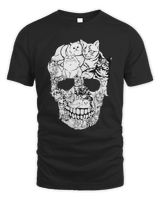 Halloween Costume Skull Cat T-Shirt Men's Standard T-Shirt black s
