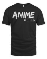 Anime Girl Japanese Otaku T-Shirt Men's Standard T-Shirt black s