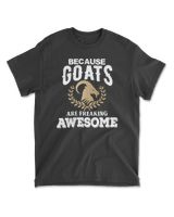 Goat Because Goats Are Freaking Awesome Funny Goat Lovers 405 Cattle Men's Standard T-Shirt black s