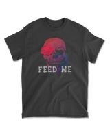 Skull Feed me and tell me Im pretty fun bones undead Men's Standard T-Shirt black s