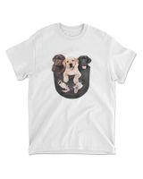 3 Labrador In Pocket Men's Standard T-Shirt white s
