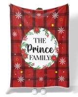 Merry Christmas Fleece Blanket, Personalized Christmas Blanket Gifts for Fbus02841 Prince XMASBL04 Premium Mink Sherpa Blanket (60x80in) white 60x80in