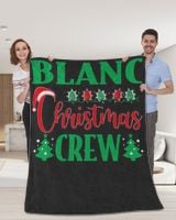 BLANC-NT-XM11-01 Premium Mink Sherpa Blanket (60x80in) black 60x80in