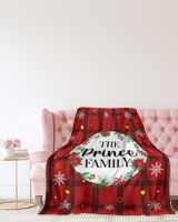Merry Christmas Fleece Blanket, Personalized Christmas Blanket Gifts for Fbus02841 Prince XMASBL04 Premium Mink Sherpa Blanket (60x80in) white 60x80in