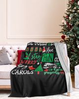ROWAN-NT-XM10 Cozy Plush Fleece Blanket (60x80in) black 60x80in