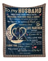 Special gift for Husband Cozy Plush Fleece Blanket (50x60in) white 50x60in