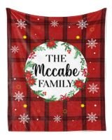 Merry Christmas Fleece Blanket, Personalized Christmas Blanket Gifts for Fbus02183 Mccabe XMASBL04 Cozy Plush Fleece Blanket (50x60in) white 50x60in
