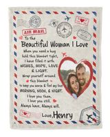 Special blanket for Wife - Personalized Cozy Plush Fleece Blanket (30x40in) white 30x40in
