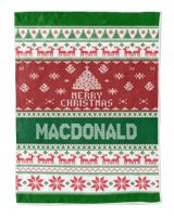 Merry Christmas Fleece Blanket, Personalized Christmas Blanket Gifts for Fbus04731 Macdonald XMASBL01 Cozy Plush Fleece Blanket (30x40in) white 30x40in