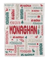 Personalized Christmas Blanket with Name, Custom Name Blanket for Baby, Custom Blanket with Christmas Tree, Christmas Gift for Fbus04215 Monaghan XMASBL02 Cozy Plush Fleece Blanket (30x40in) white 30x40in