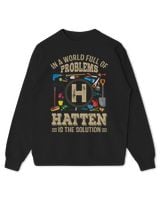 HATTEN Name On T Shirt In A World Full Of Problems HATTEN Is The Solution C6 Kids Standard Sweatshirt black xs