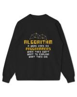 Algorithm Definition Programmers Nerd Machine Learning Kids Standard Sweatshirt black xs