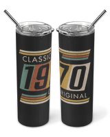 1970 Original USA16 Skinny Tumbler black 20oz