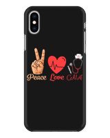 Peace Love CNA Nurse Snap Case - iP X,  Xs black