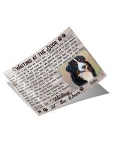 Personalized Custom Dog Pet Memorial Canvas Waiting At The Door Poem DC07 Satin Landscape Poster white 18x12in