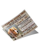 Personalized Custom God Saw You Getting Tired Dog Cat Pet Memorial Canvas Art Poster DC30 Satin Landscape Poster white 18x12in