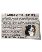 Personalized Custom Dog Pet Memorial Canvas Waiting At The Door Poem DC07 Satin Landscape Poster white 18x12in