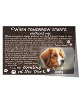 Personalized Custom When Tomorrow Starts Without Me Dog Cat Pet Memorial Canvas Art Poster DC41 Satin Landscape Poster white 18x12in