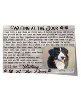Personalized Custom Dog Pet Memorial Canvas Waiting At The Door Poem DC07 Satin Landscape Poster white 18x12in