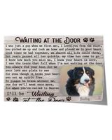 Personalized Custom Dog Pet Memorial Canvas Waiting At The Door Poem DC07 Satin Landscape Poster white 18x12in