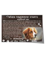 Personalized Custom When Tomorrow Starts Without Me Dog Cat Pet Memorial Canvas Art Poster DC41 Satin Landscape Poster white 18x12in