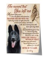 Personalized Custom The Moment That You Left Me My Heart Dog Pet Memorial Canvas Art Poster DC16 Satin Portrait Poster white 12x18in