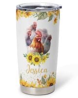 Personalized Life Is Better With Chickens Full Printed Stainless Steel Tumbler (20oz) white 20oz