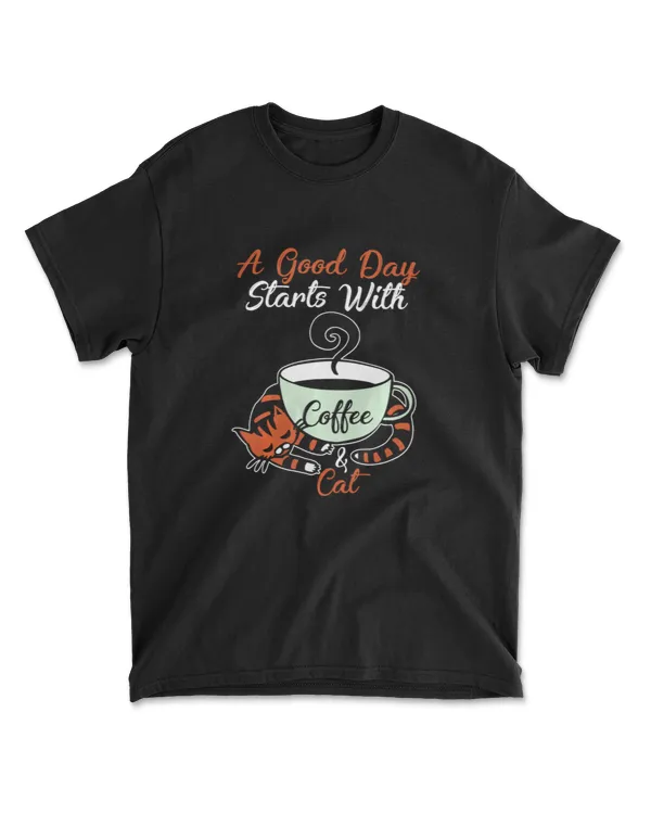 A Good Day Starts With Coffee  Cat - Paw