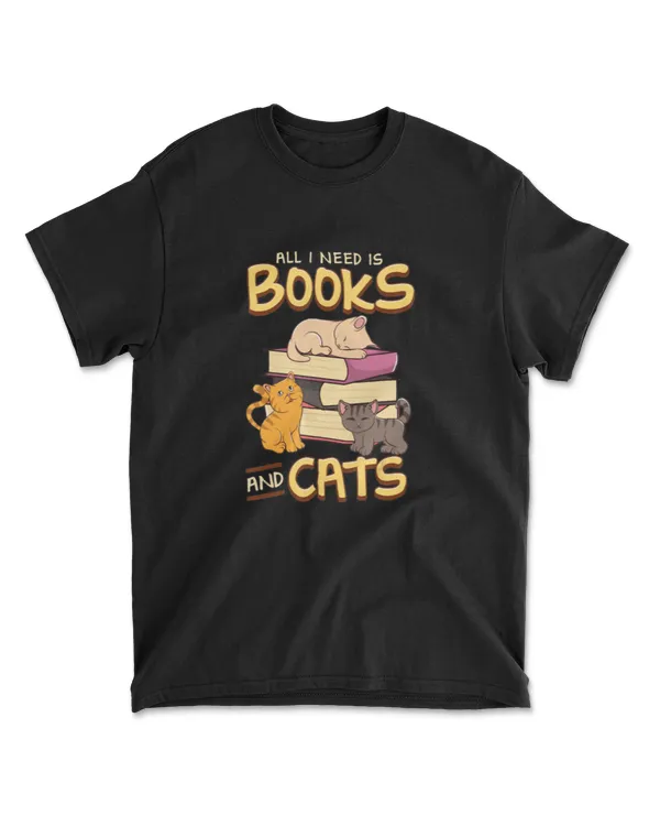All I Need Is Books And Cats Cute Book Ob