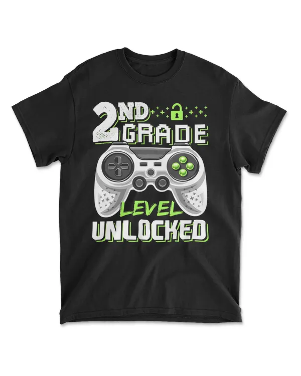 2nd Grade Level Unlocked Video Game Back to School Boys T-Shirt