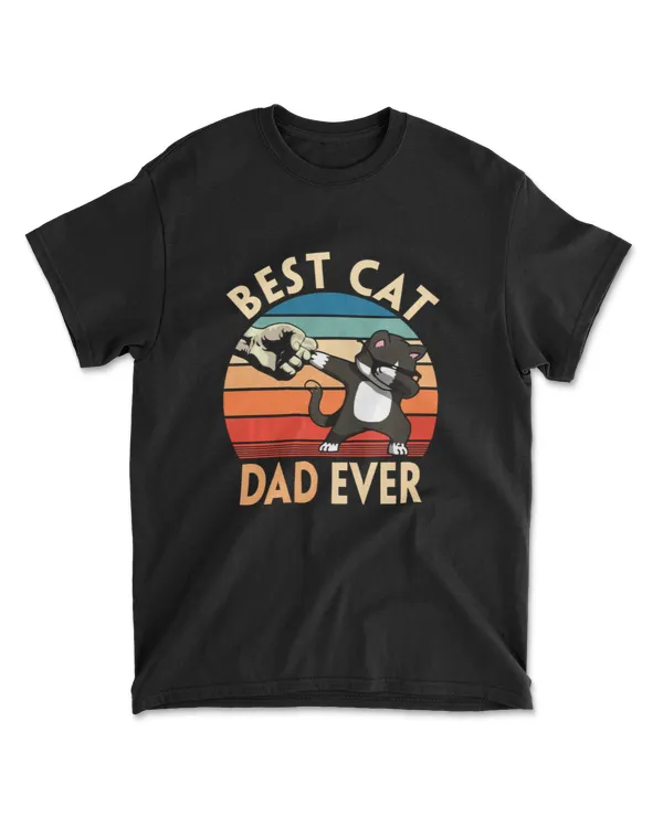 Best Cat Dad Ever T-Shirt Funny Cat Dad Fa