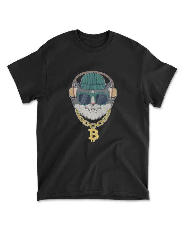 Bitcoin Gangster Cat With Sunglasses  G