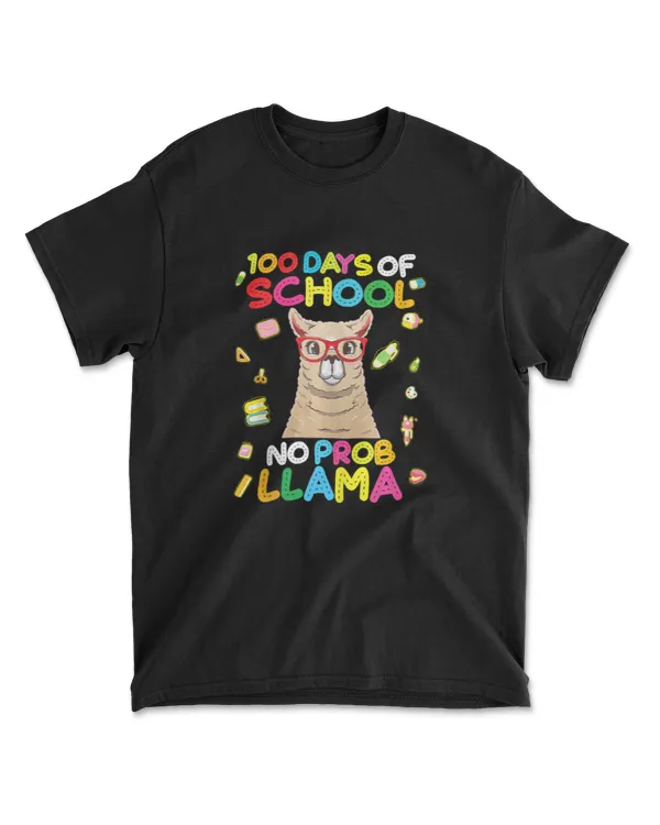 100 Days Of School No Prob Llama Teacher Or