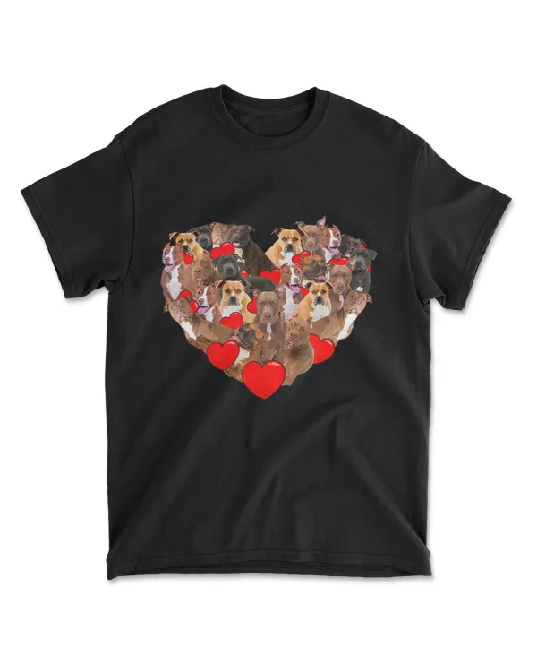Funny Heart Love Pitbull Valentine's Da