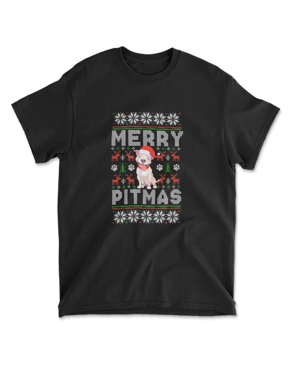 Funny Pitbull Christmas - Merry Pitmas -